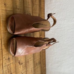 Lucky brand heels, size 8.5 (fit like a 7), made with leather